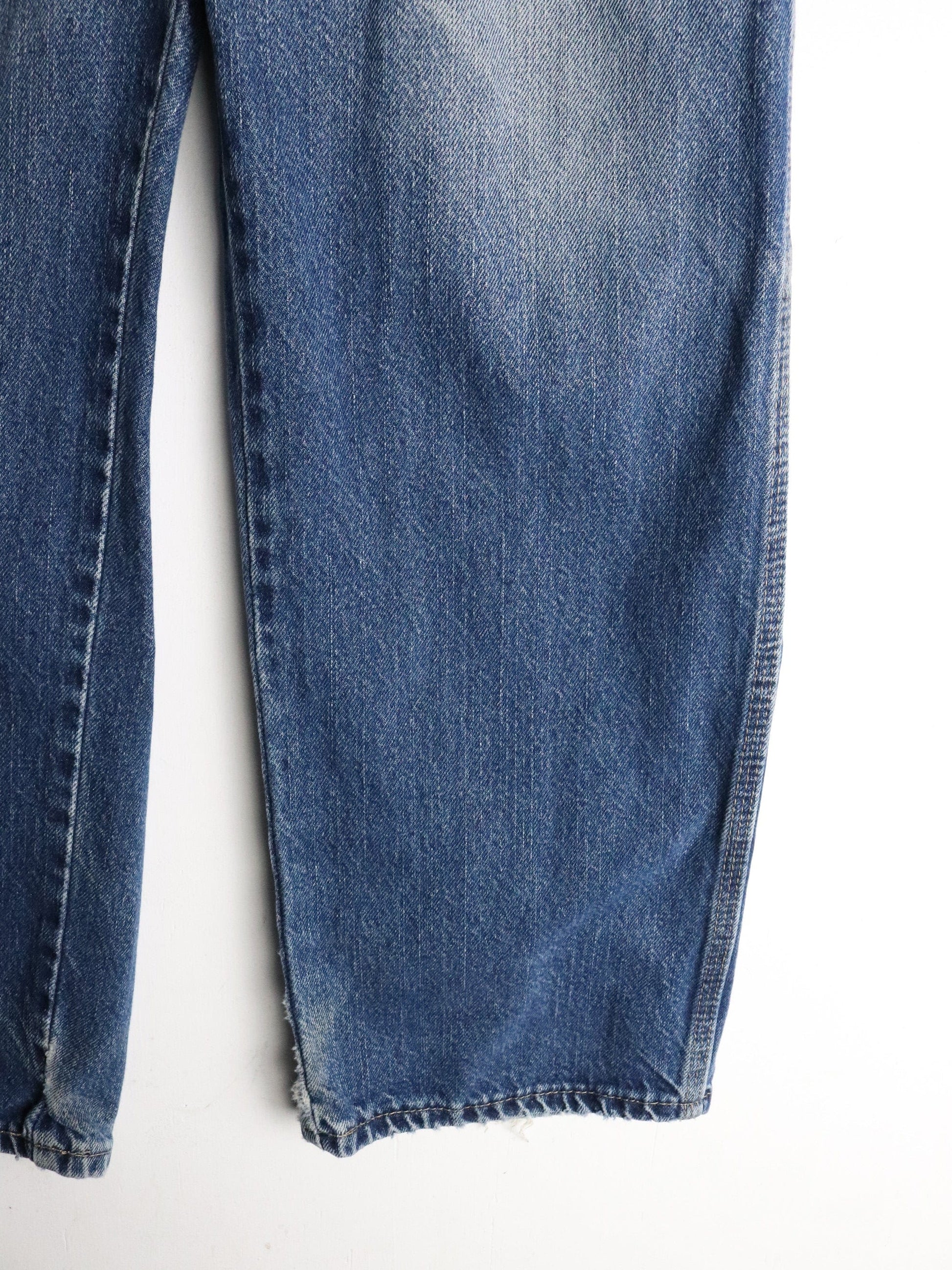 Dickies Pants Fits Mens 34 x 29 Blue Denim Carpenter Jeans from propervintagecanada