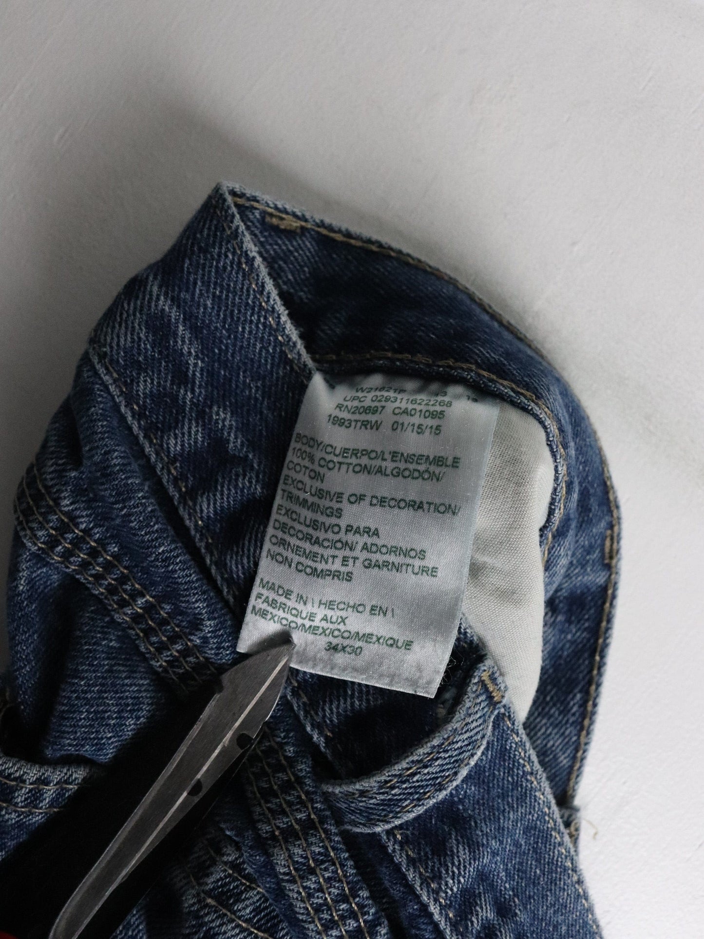 Dickies Pants Fits Mens 34 x 29 Blue Denim Carpenter Jeans from propervintagecanada