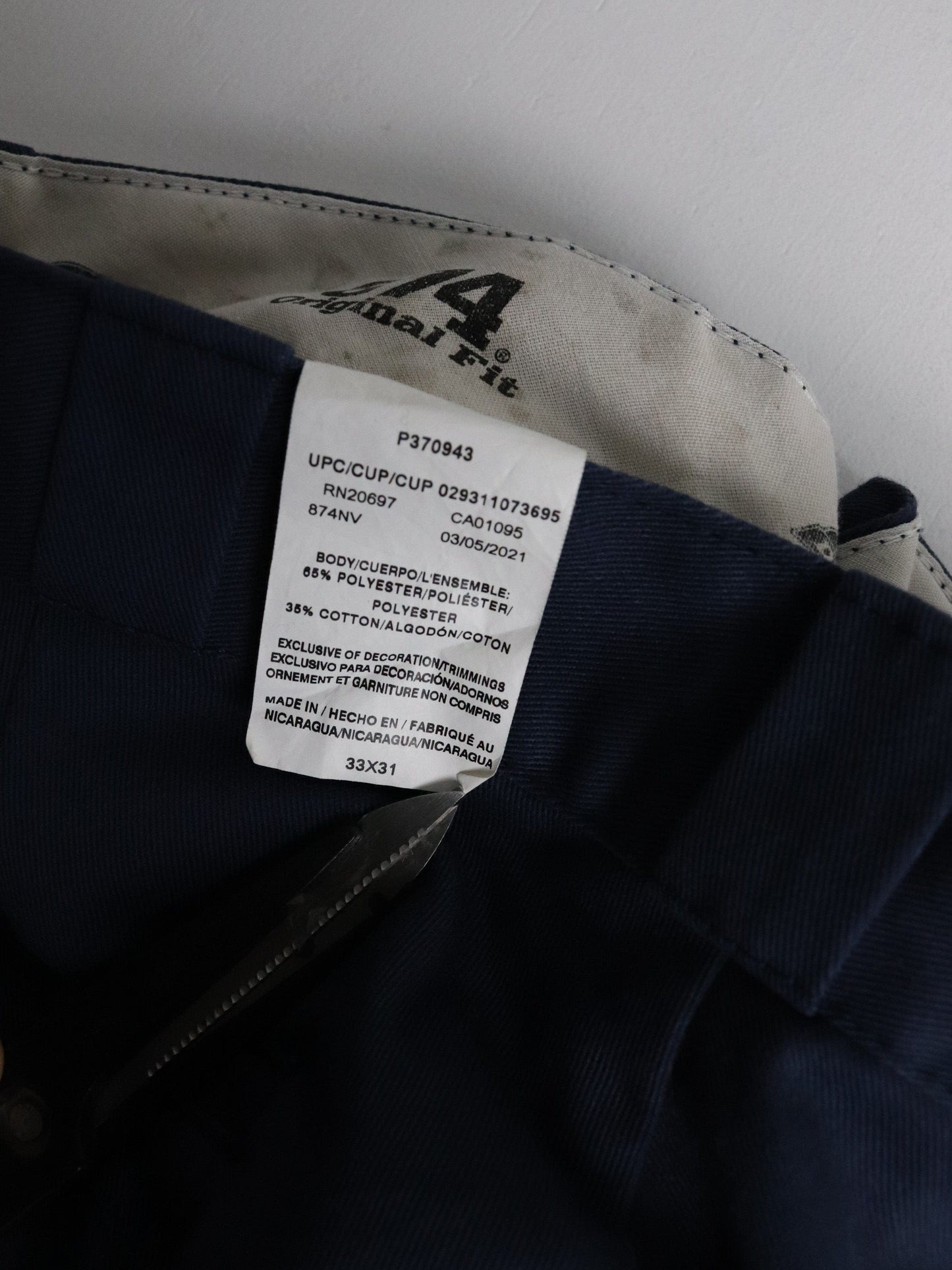 Dickies Pants Mens 33 x 31 Blue 874 Chino from propervintagecanada