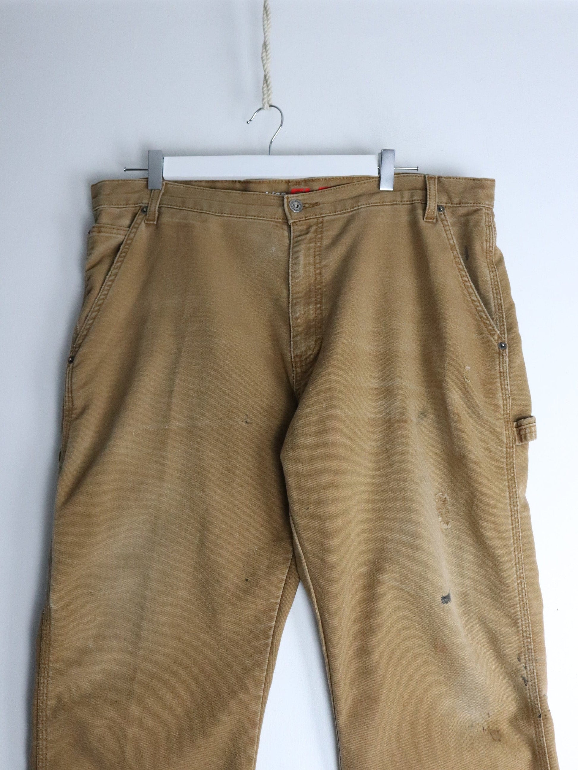 Dickies Pants Mens 38 x 30 Brown Work Wear Flex from propervintagecanada