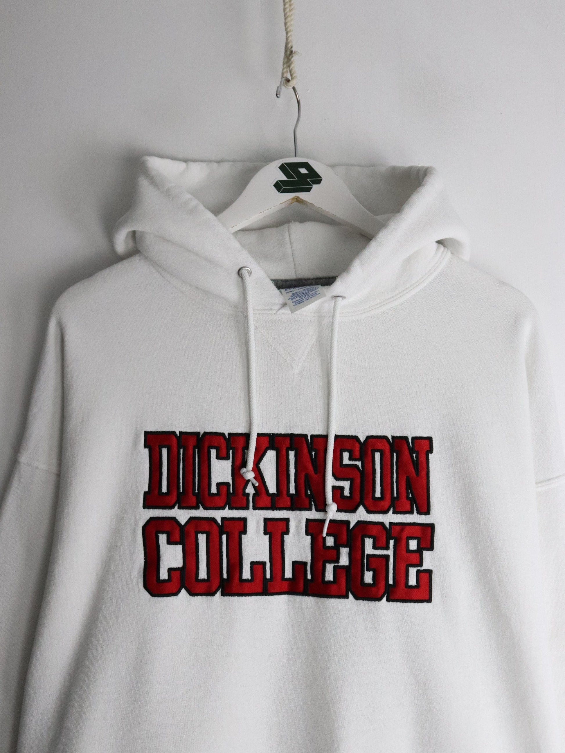 Dickinson College Sweatshirt Mens 2XL White College Hoodie