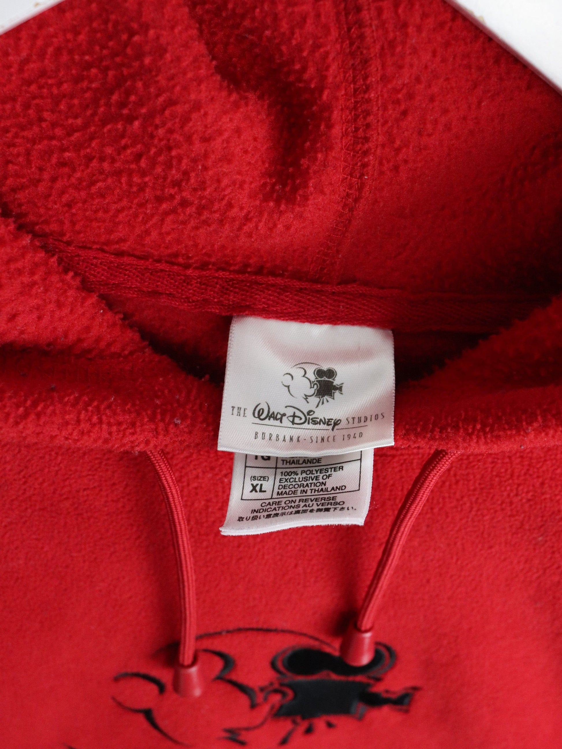 Disney Sweater Mens XL Red Fleece Hoodie from propervintagecanada