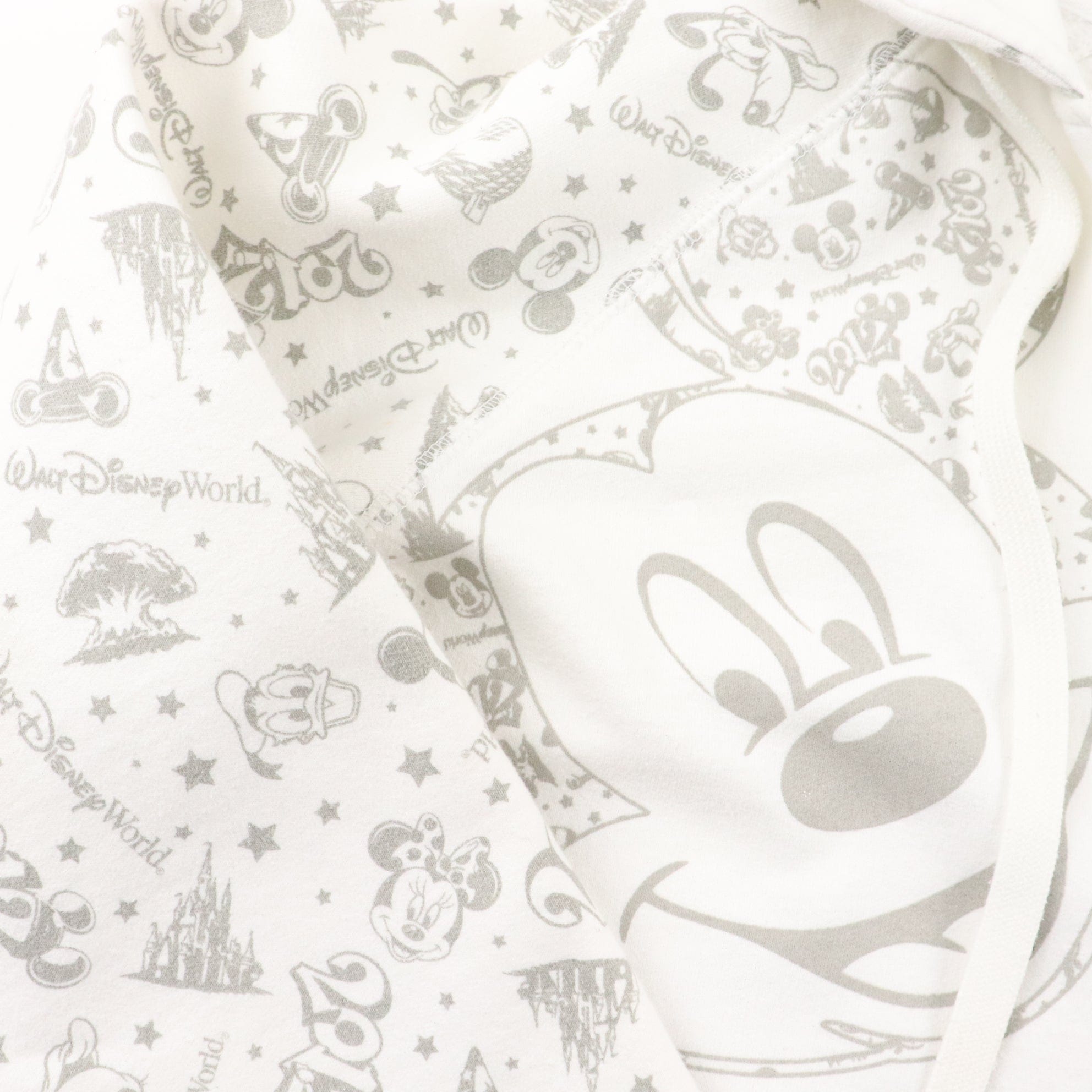 Disney Sweatshirt Youth XL White Mickey Mouse Zip Up Hoodie