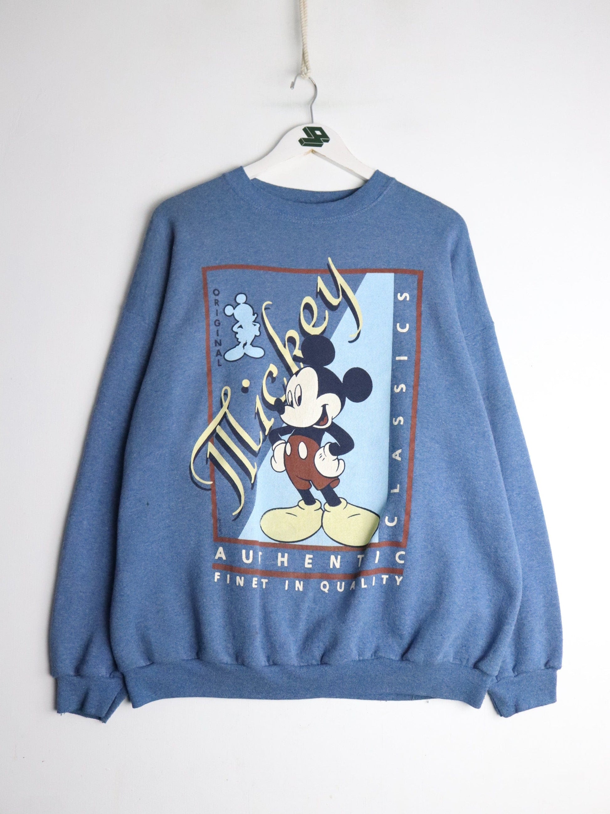 Disney Sweatshirts & Hoodies Vintage Disney Sweatshirt Mens XL Blue Mickey Mouse 90s