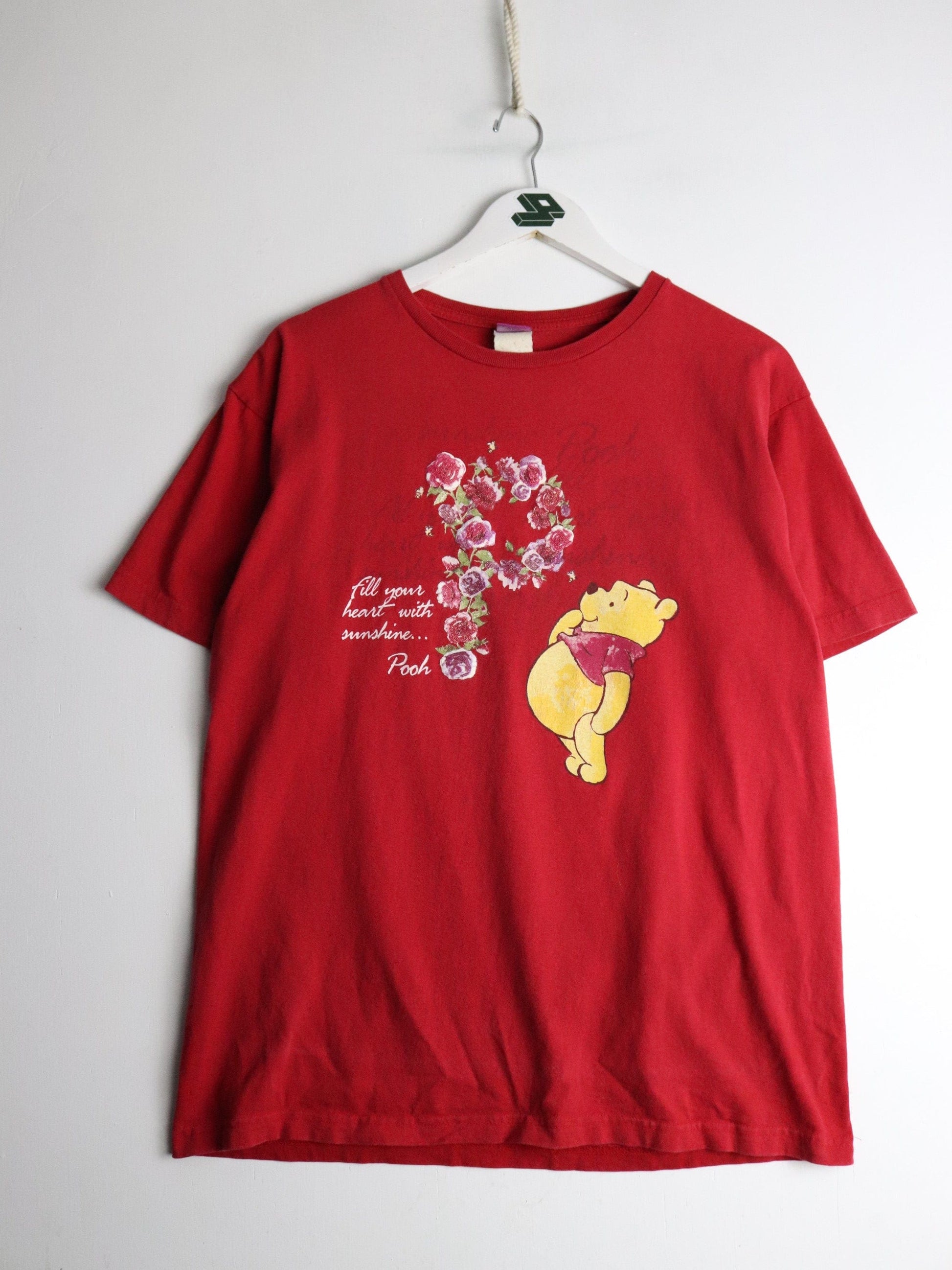 Disney T Shirt Mens Large Red Pooh from propervintagecanada