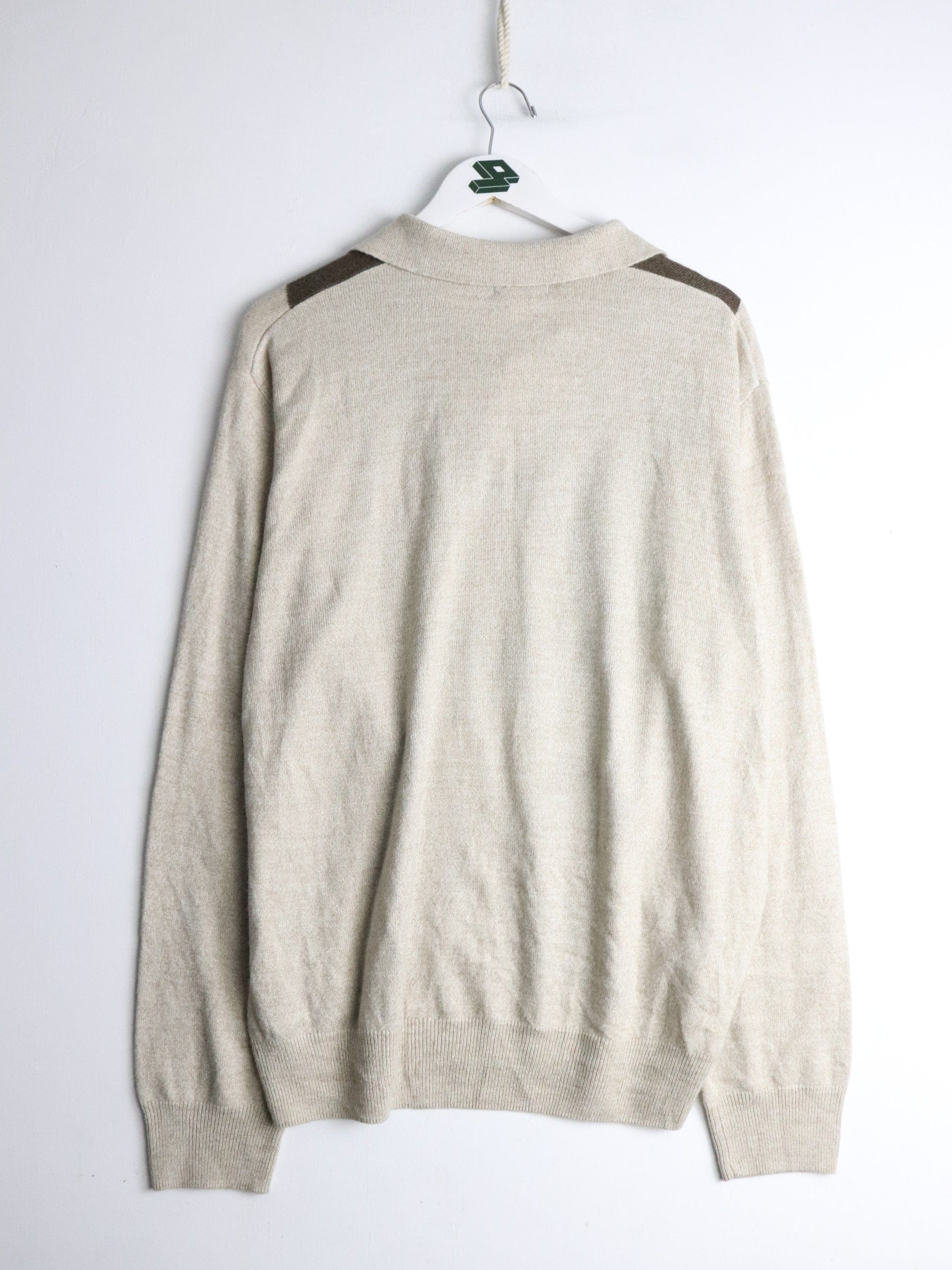 Dockers Sweater Mens XL Beige Knit from propervintagecanada