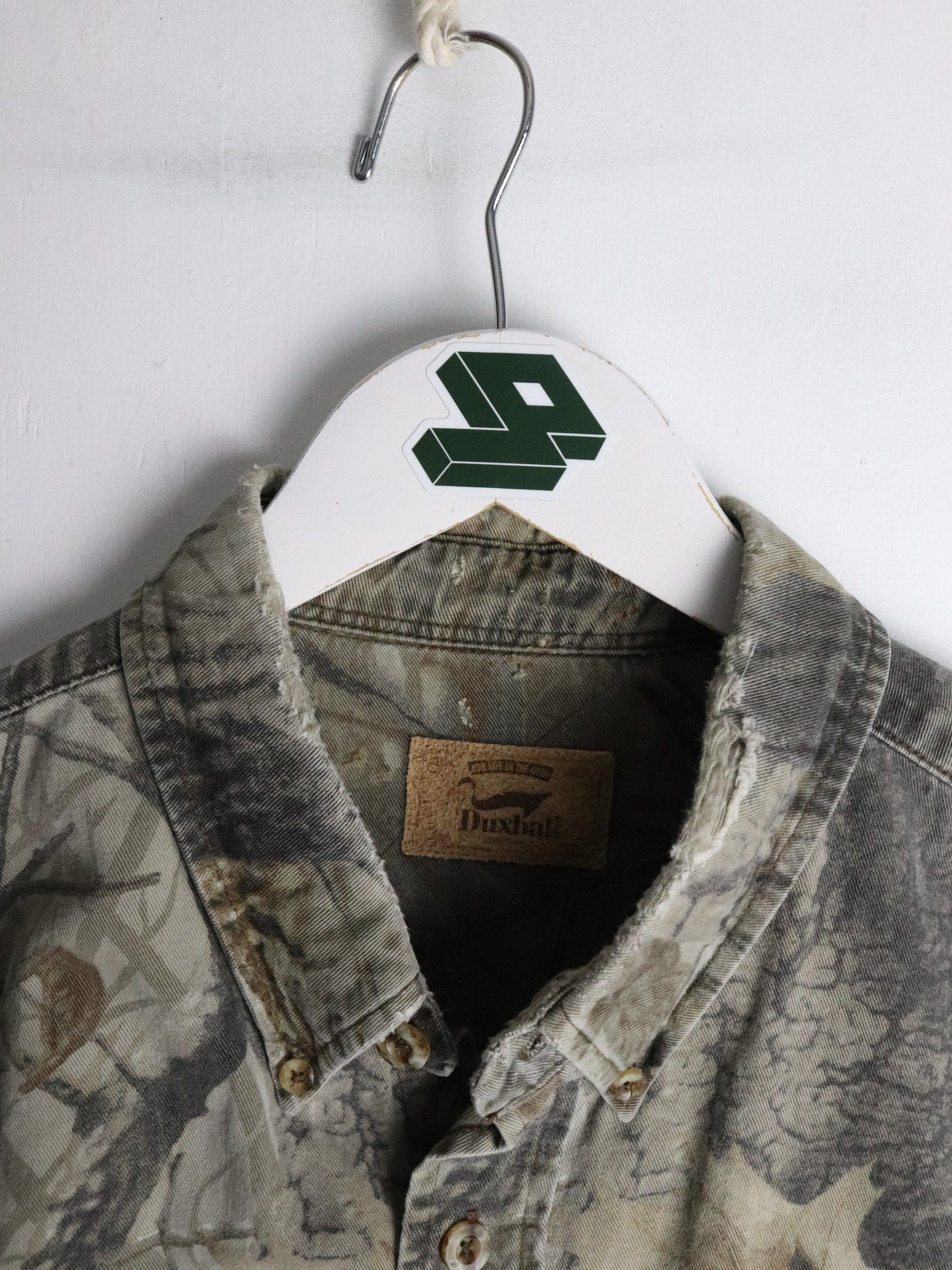 Duxbak Shirt Mens Large Brown Tree Camo Button Up from propervintagecanada
