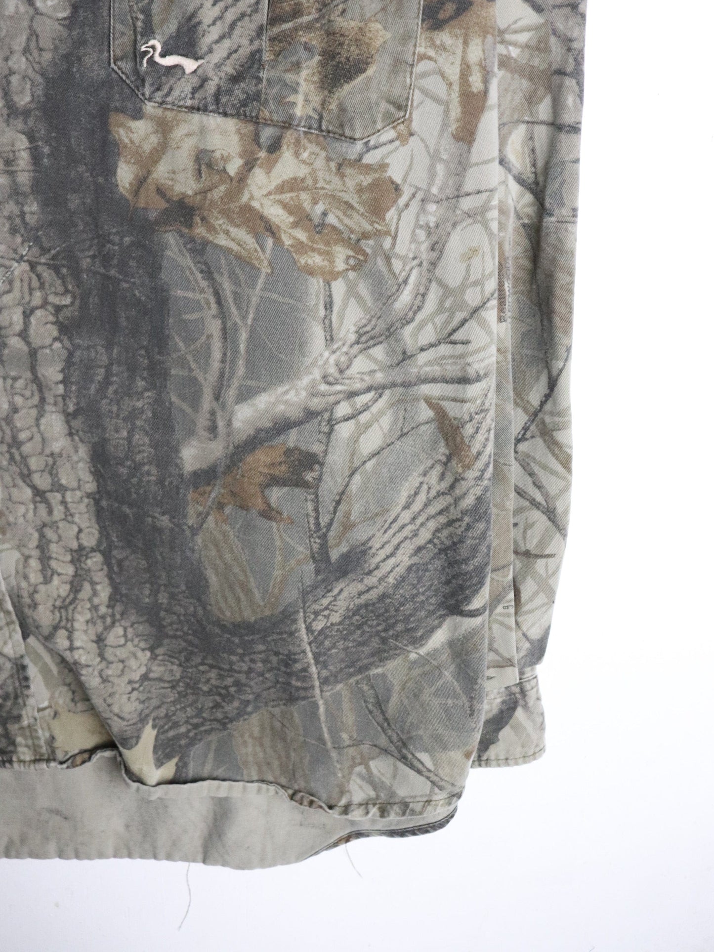 Duxbak Shirt Mens Large Brown Tree Camo Button Up from propervintagecanada