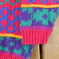Vintage 1990s Mount Snow Abstract Knit Crewneck Sweater Youth L