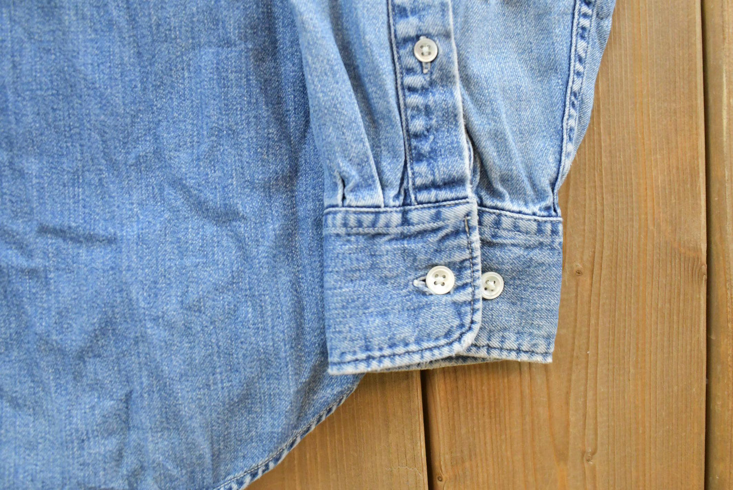 Vintage 1990s Banana Republic Denim Button Up Shirt Men's Medium