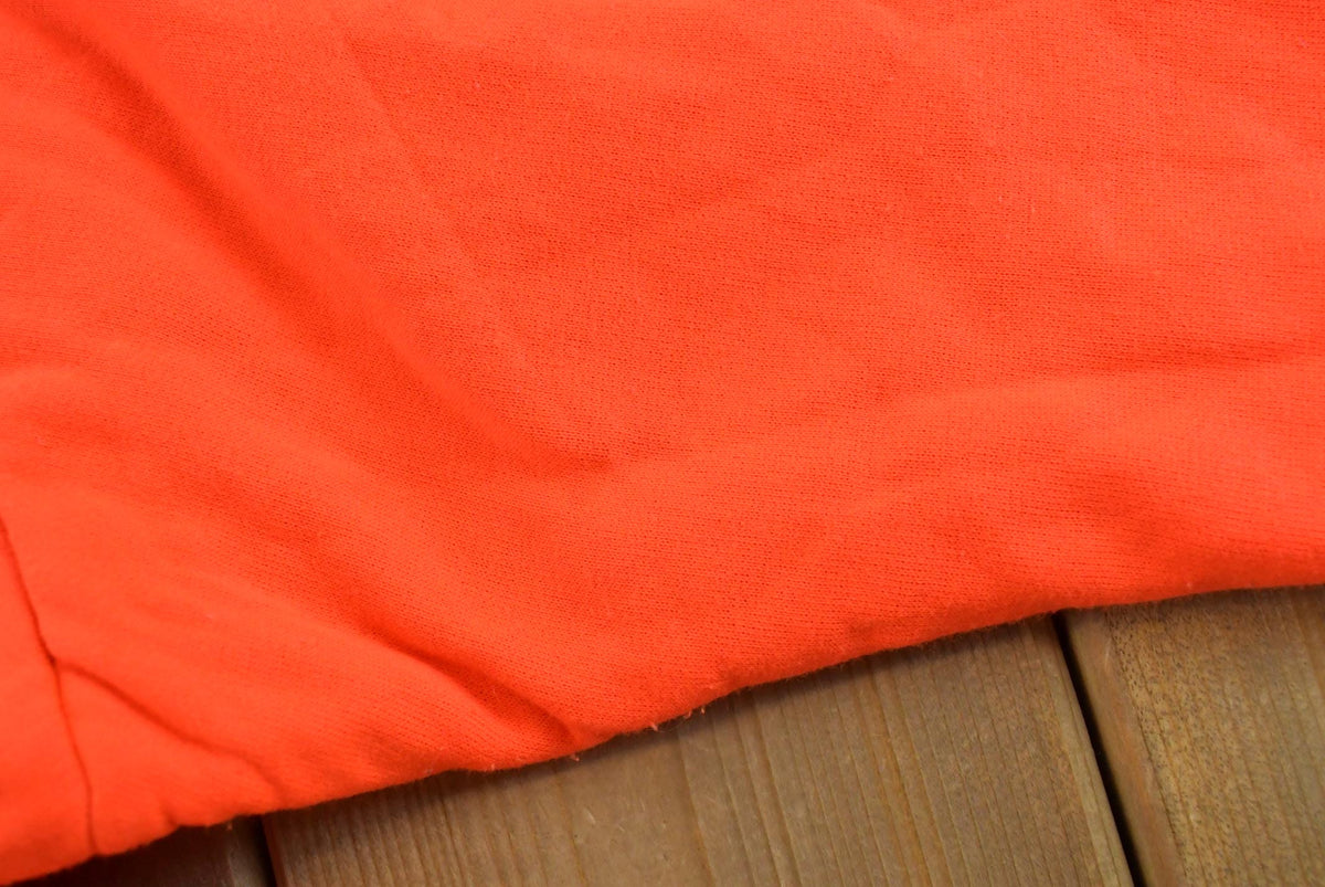 Vintage 1990s Chill Buster Camber II High Visibility Orange Thermal Lined Zip Up Hoodie Sweatshirt Men's L