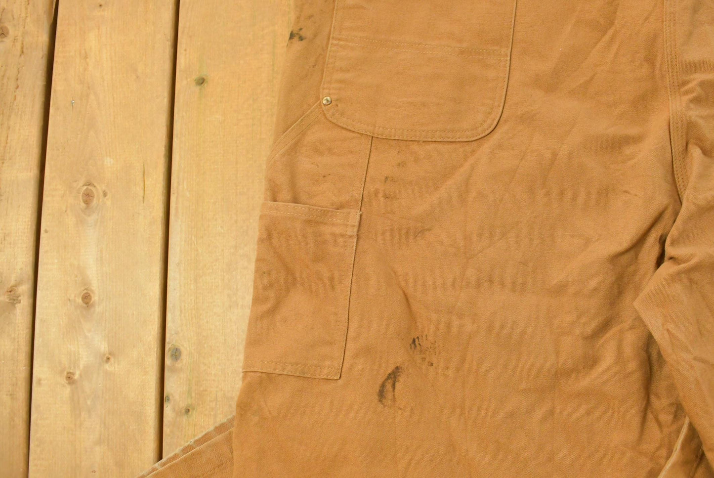 Vintage 2000s Carhartt Double Knee Canvas Bib Overalls Men's 50 x 29