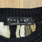 Vintage 1990s Protégé 3D Cable Knit Crewneck Sweater Men's XL Tall / Vintage 90s Crewneck / Abstract Patterns / Made in USA