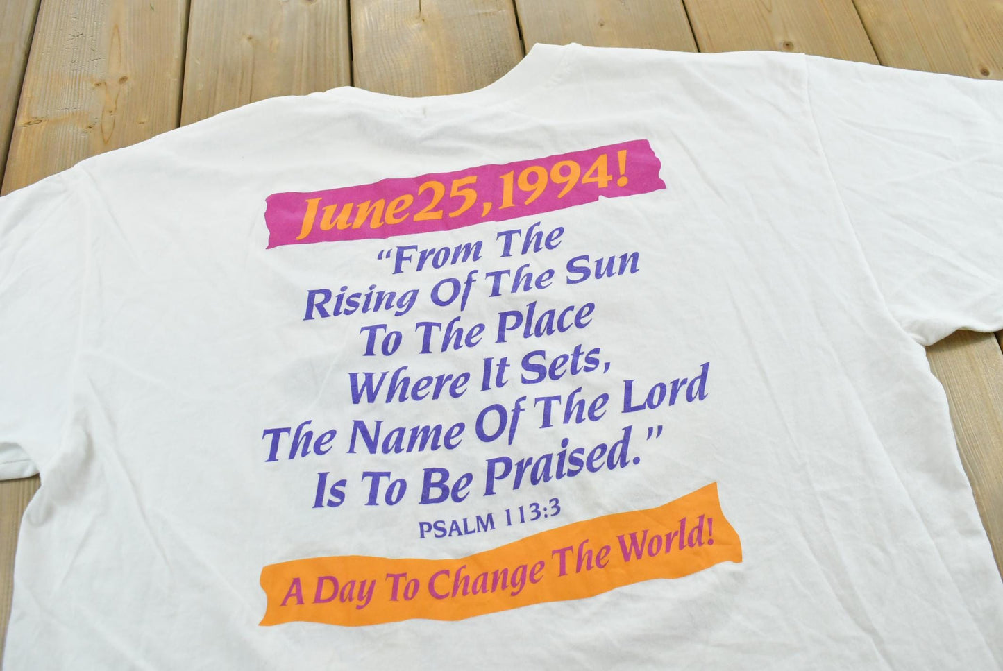 Vintage 1994 March For Jesus Graphic T-Shirt Men's XL