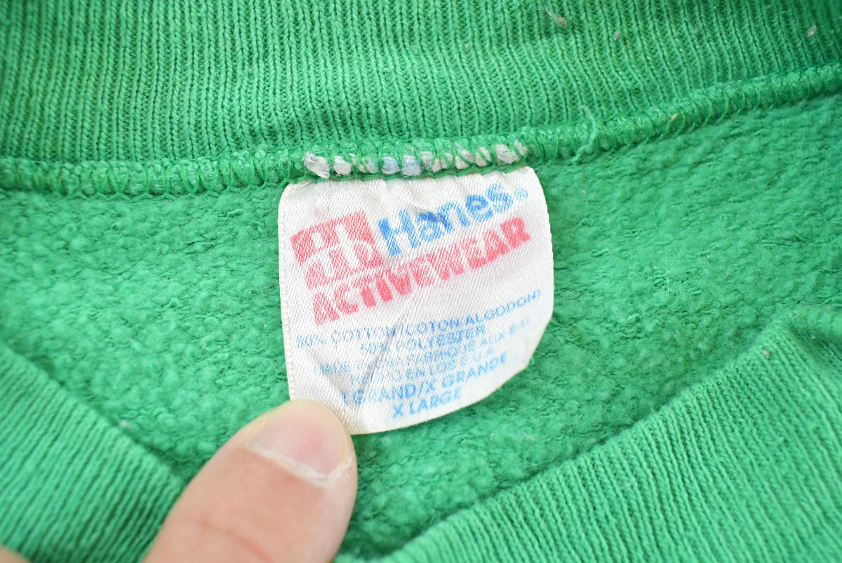 Vintage 1990s Philadelphia Eagles Kelly Green Hanes Crewneck Sweatshirt Men's L