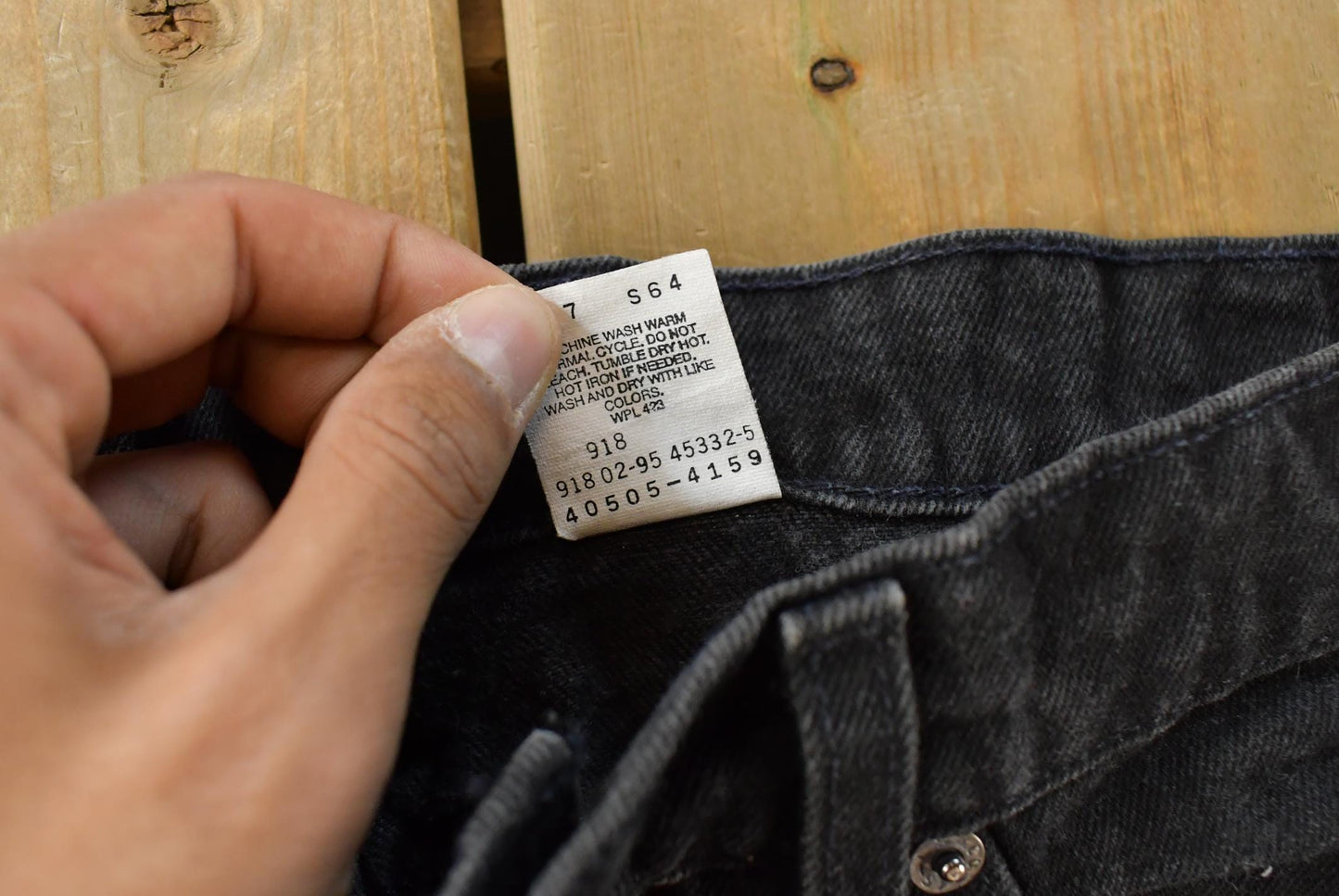 Vintage 1990s Levi's Orange Tab 505 Regular Straight Fit Denim Jeans Men's 33 x 27