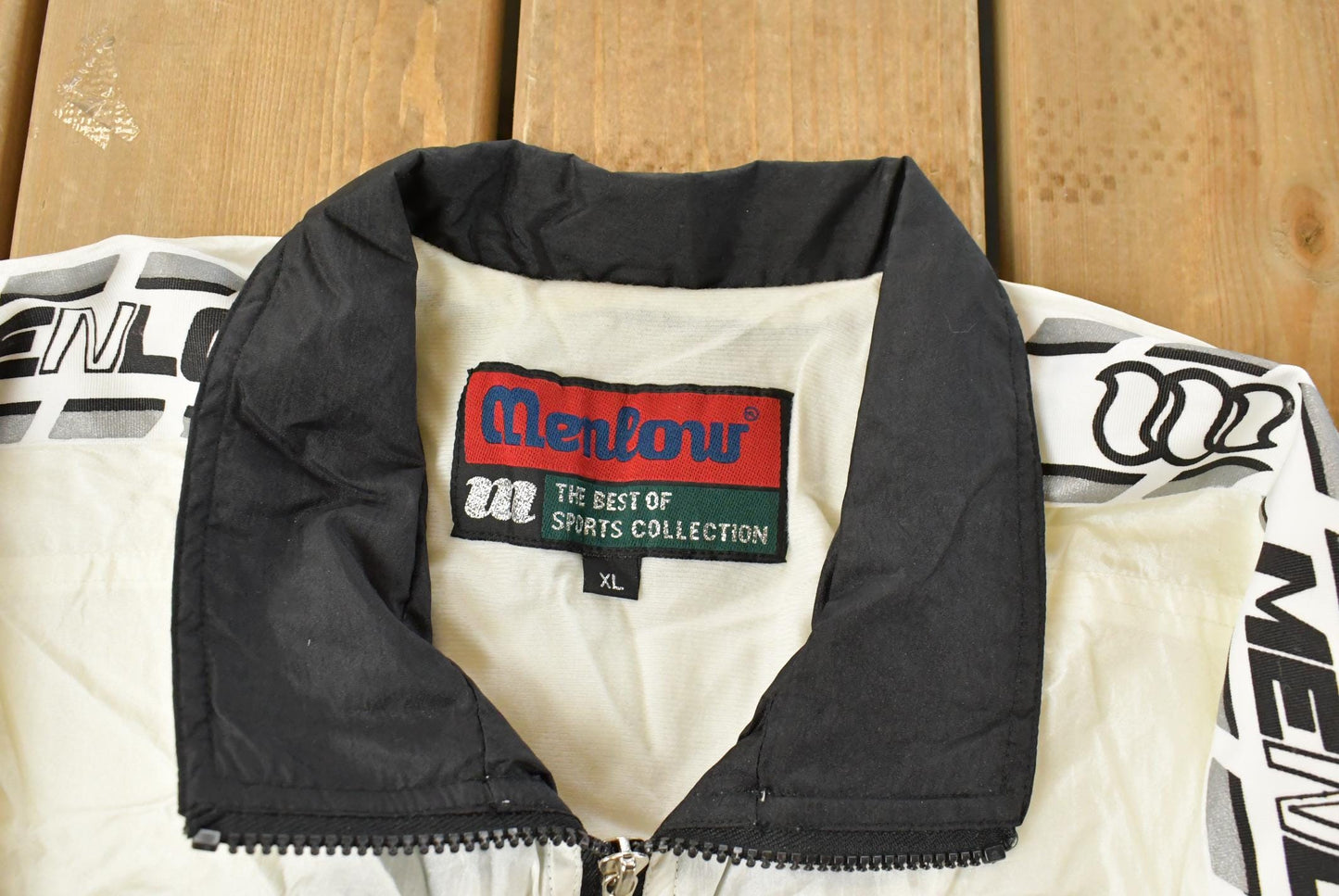 Vintage 1990s Menlow Sports Embroidered Windbreaker Jacket Men's Large Men's XL