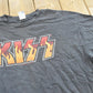 Vintage 2001 Kiss Flames Band T-Shirt Mens XL