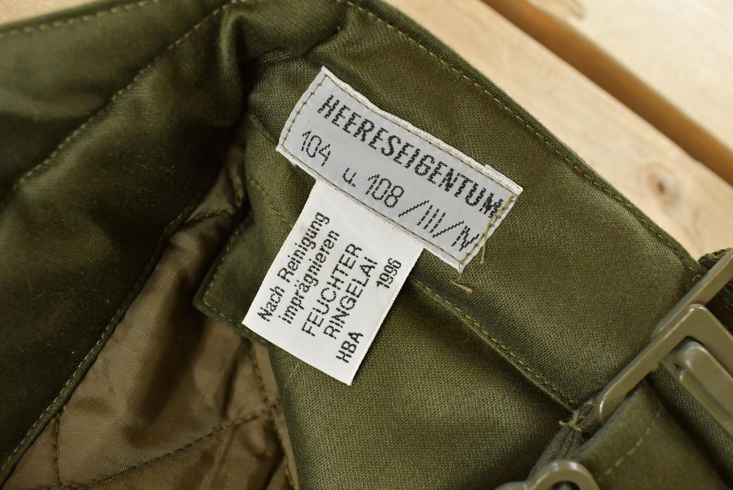 Vintage 1990s Military Olive Green Insulated Bib Cargo Overalls Men's 40 x 28.5