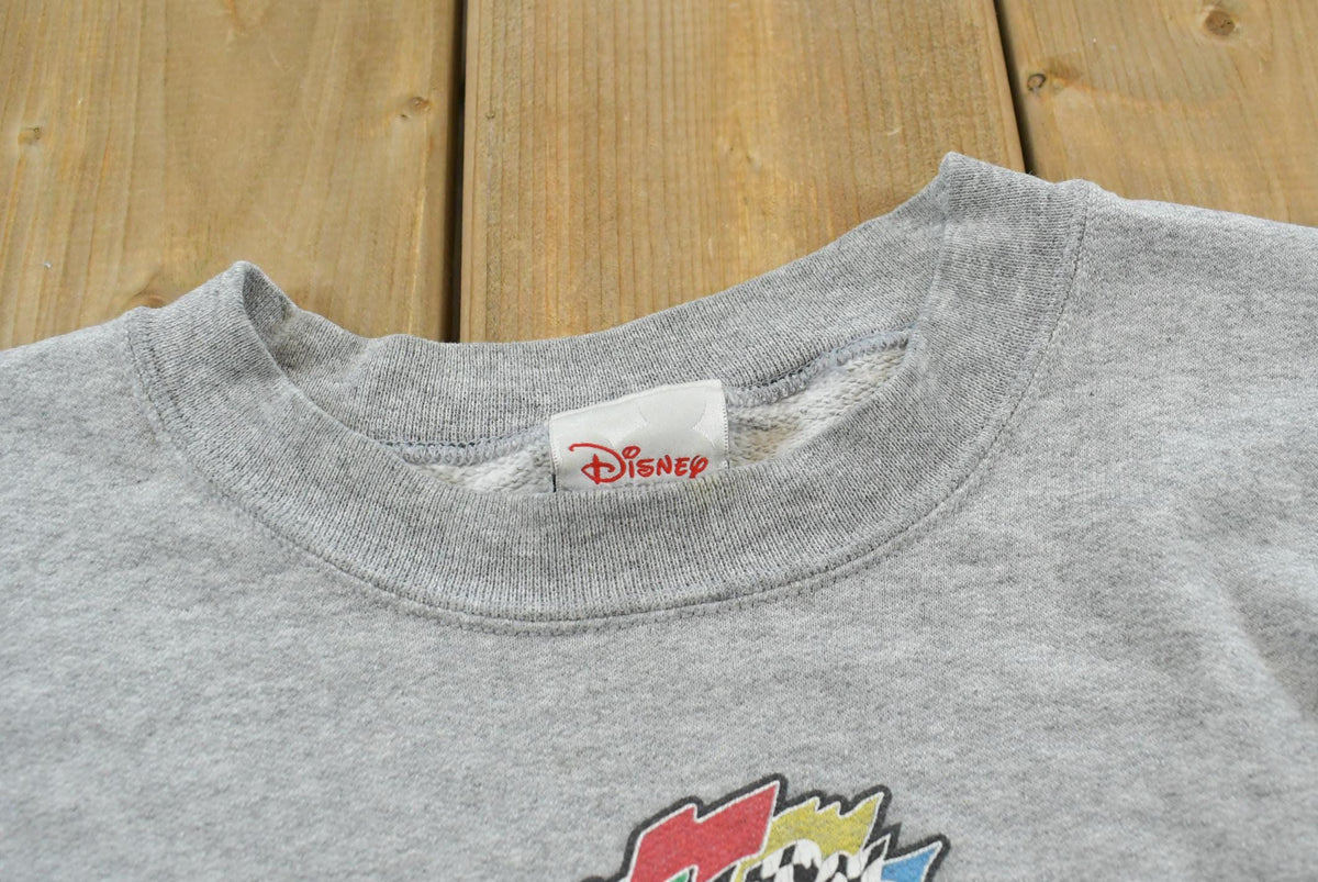 Vintage 2004 Nascar Walt Disney Mickey Mouse Daytona 500 Crewneck Sweatshirt Men's L
