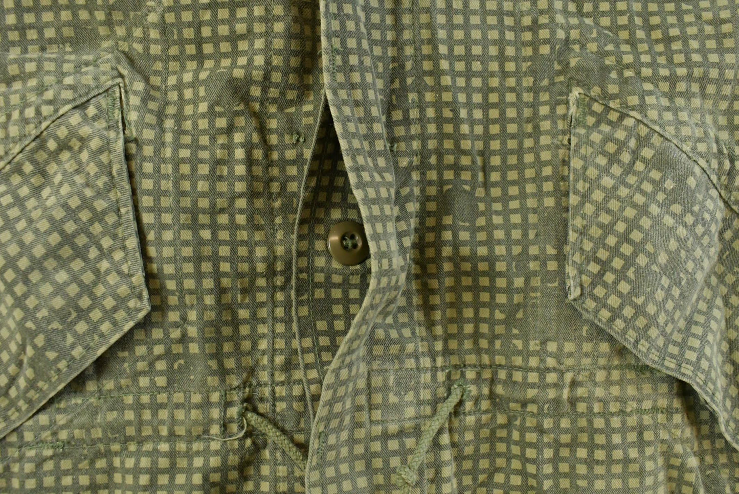 Vintage 1980s Military Parka Field Night Desert Camo Jacket Men's S