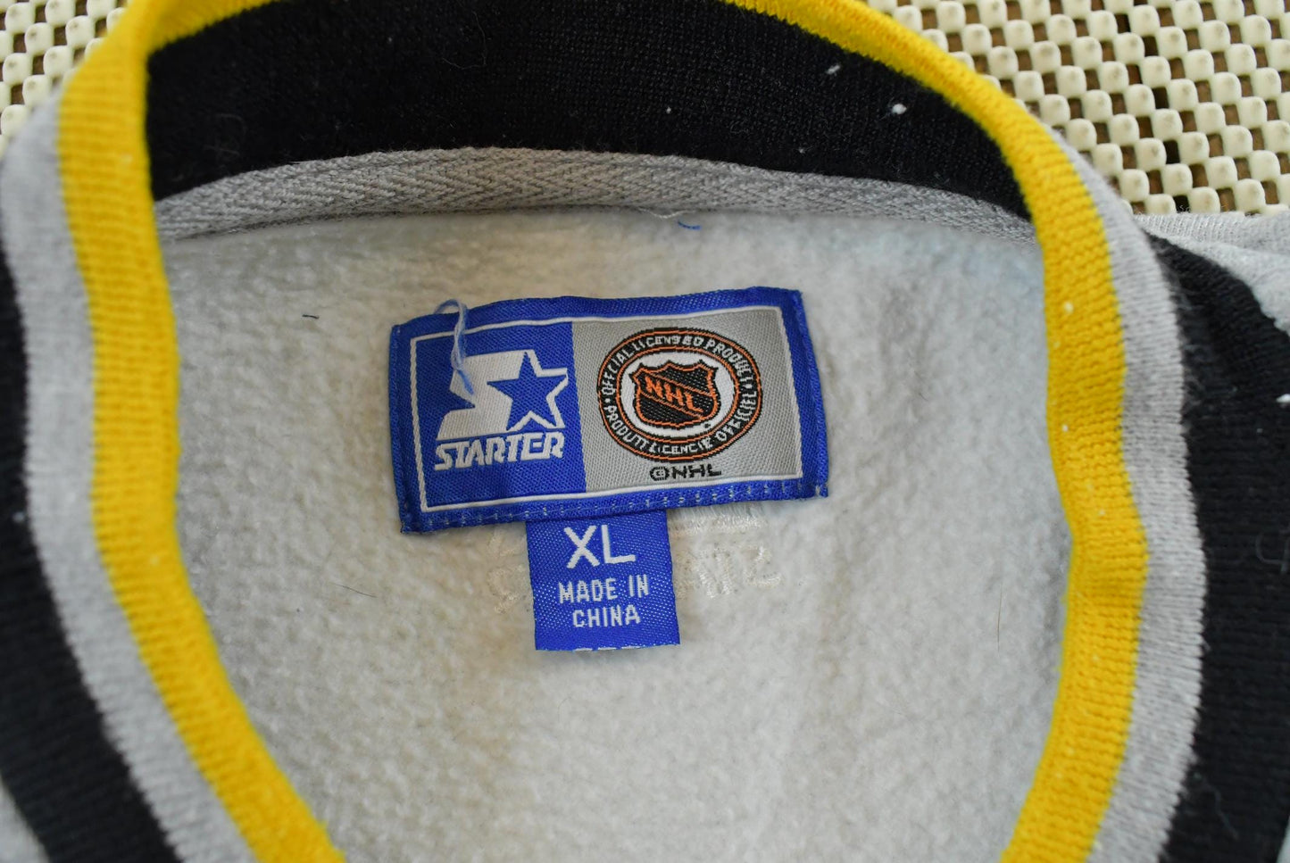 Vintage 1990s Starter Pittsburgh Penguins NHL Crewneck Sweatshirt Men's XL