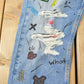 Vintage 2000s Levi's Paint Distressed Orange Tab Denim Jeans Men's 34 x 29