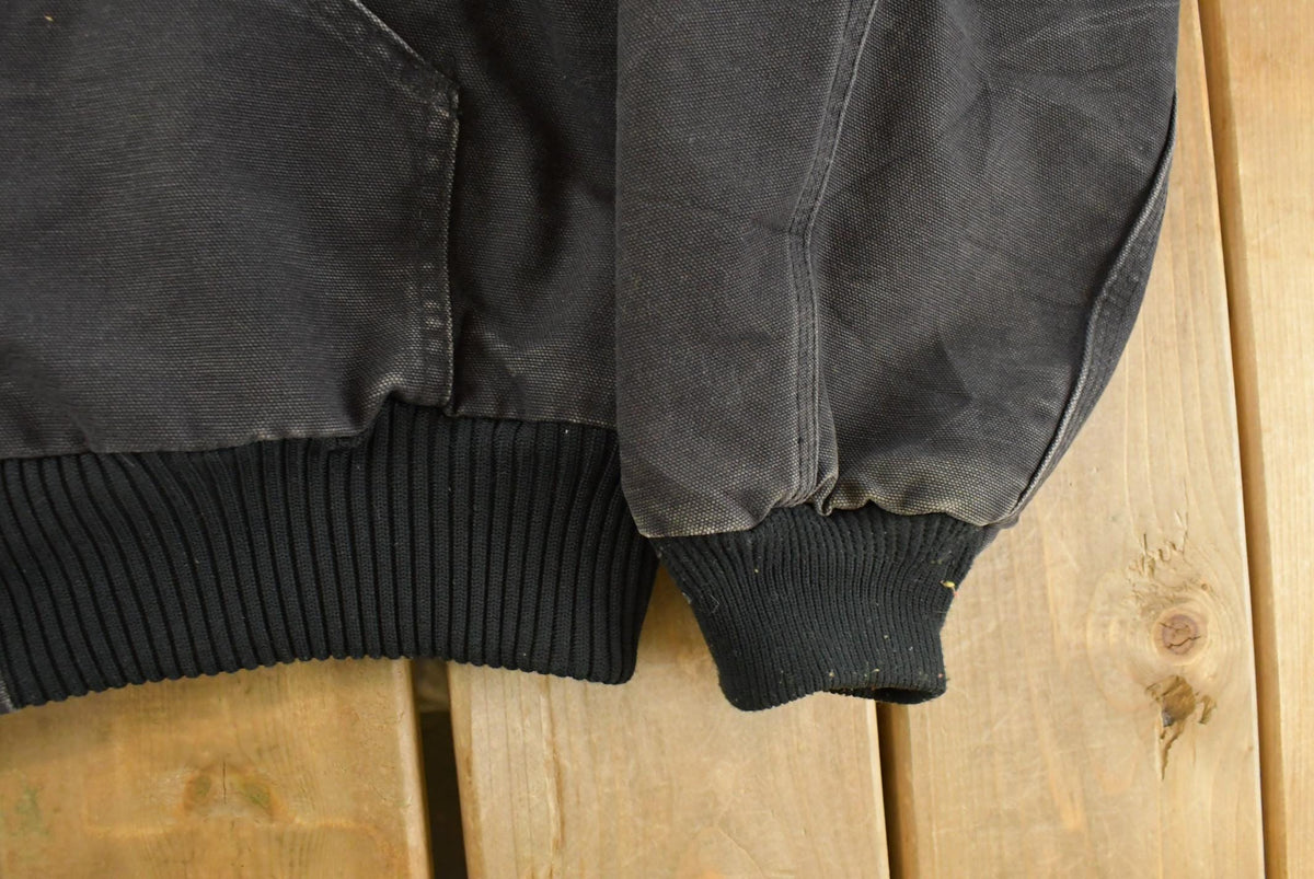 Vintage 1990s Carhartt Distressed Canvas Hooded Jacket Men's L Tall
