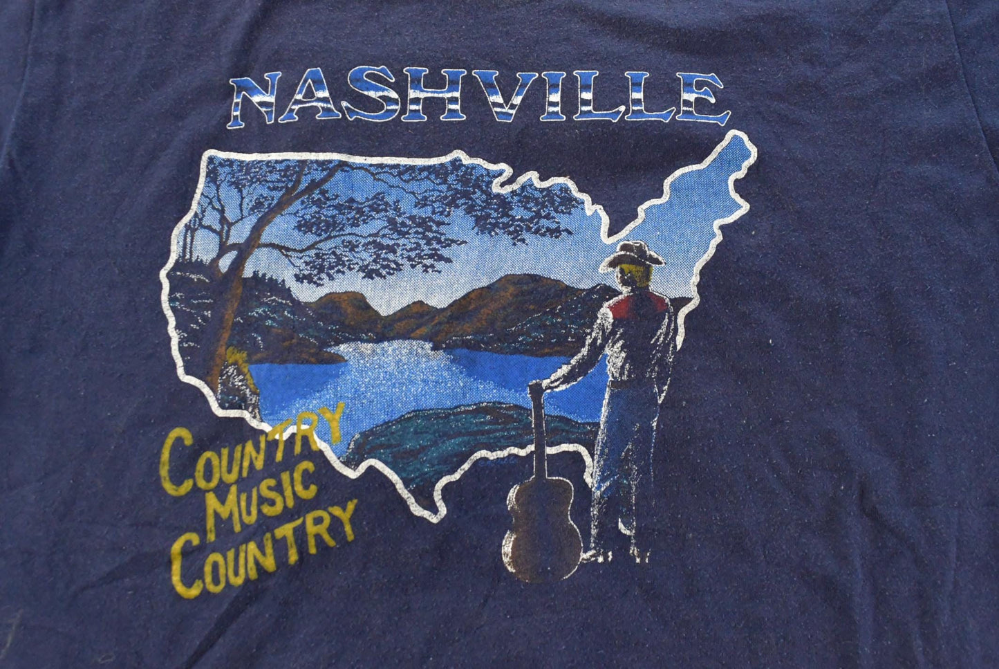 Vintage 1980s Nashville Country Music Souvenir T-Shirt Men's L