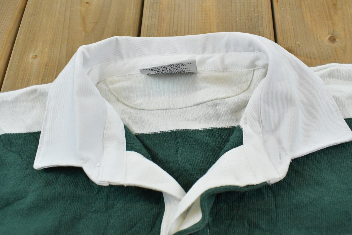 Vintage 1990s Barbarian Archmere Auks Delaware School Long Sleeve Rugby Shirt Men's L