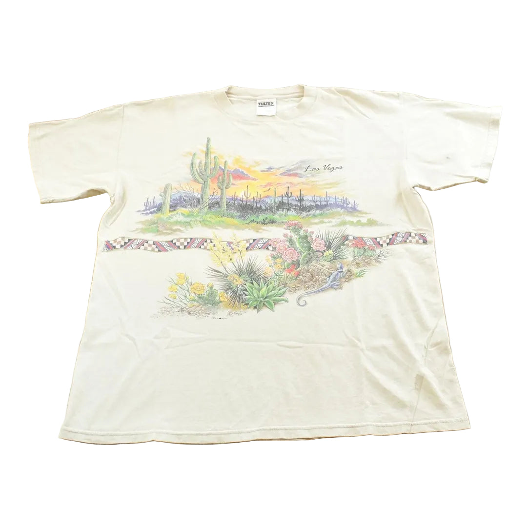 Vintage 1990s Las Vegas Desert Sunset T-Shirt Mens XL