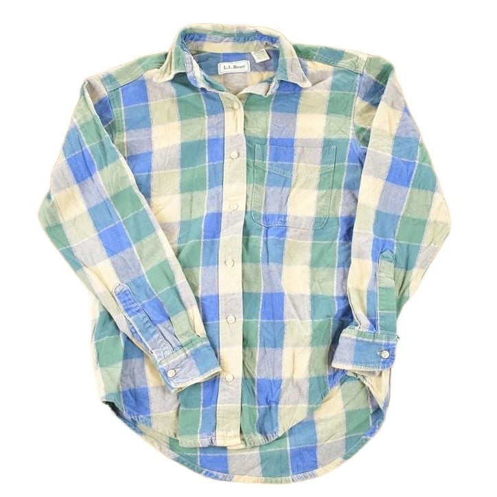 Vintage 1990s LL Bean Plaud Button Up Shirt Women's S