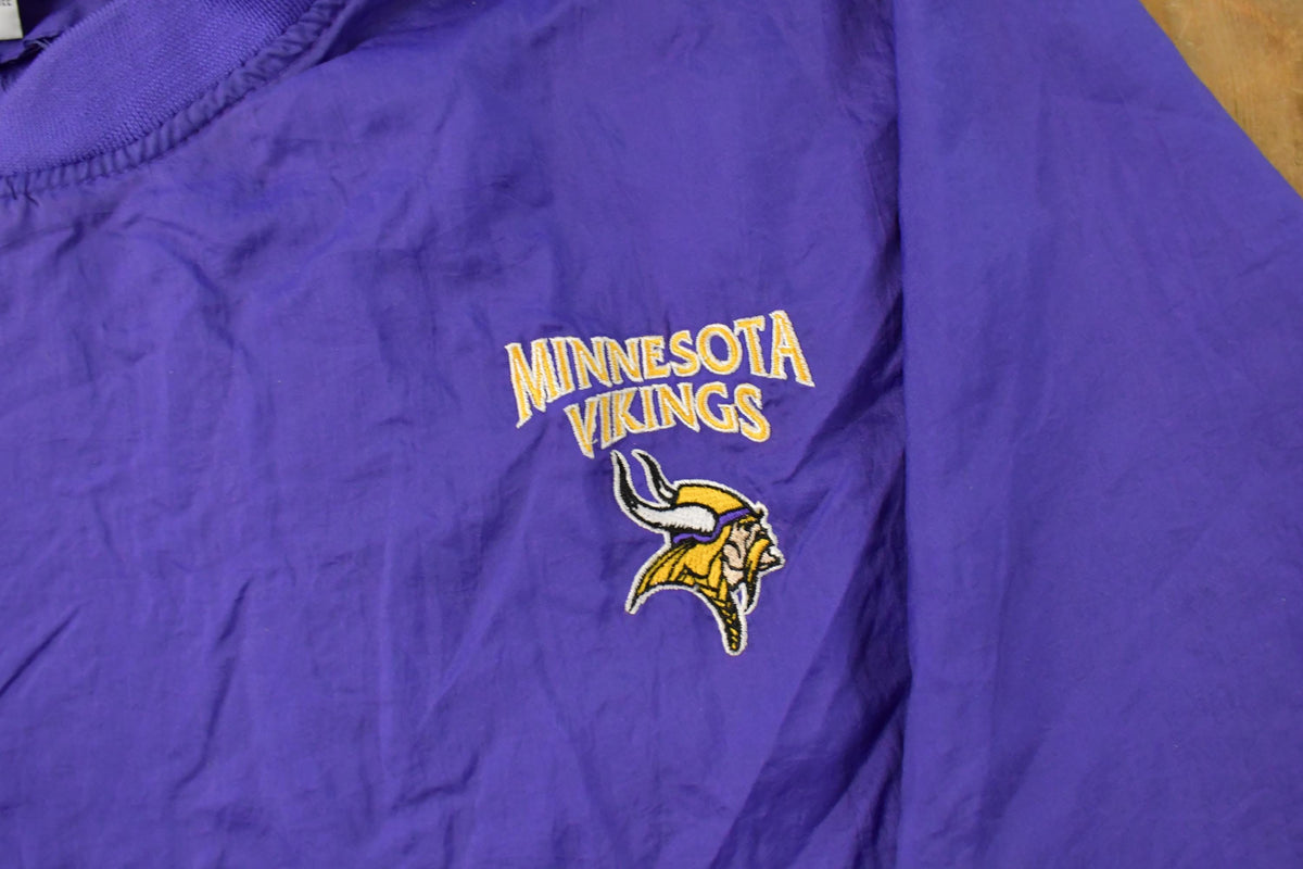 Vintage 1990s Minnesota Vikings NFL Logo 7 Pullover Jacket Men's M