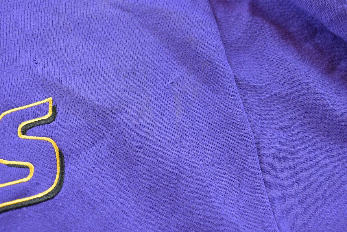 Vintage 1990s Logo 7 Minnesota Vikings Embroidered Crewneck Sweatshirt Men's XL