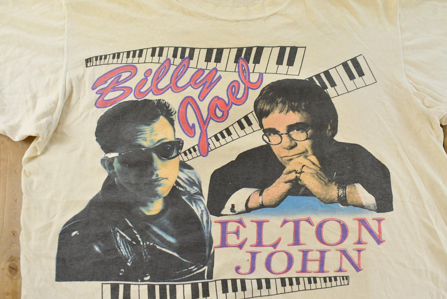 Vintage 1994 Billy Joel & Elton John Face to Face Tour Band T-Shirt Men's XL