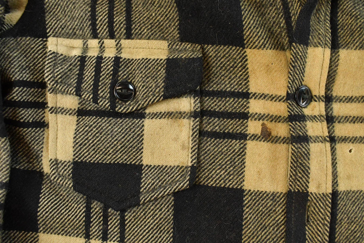 Vintage 1970s Chippewa Wool Flannel Shirt Jacket Men's Large