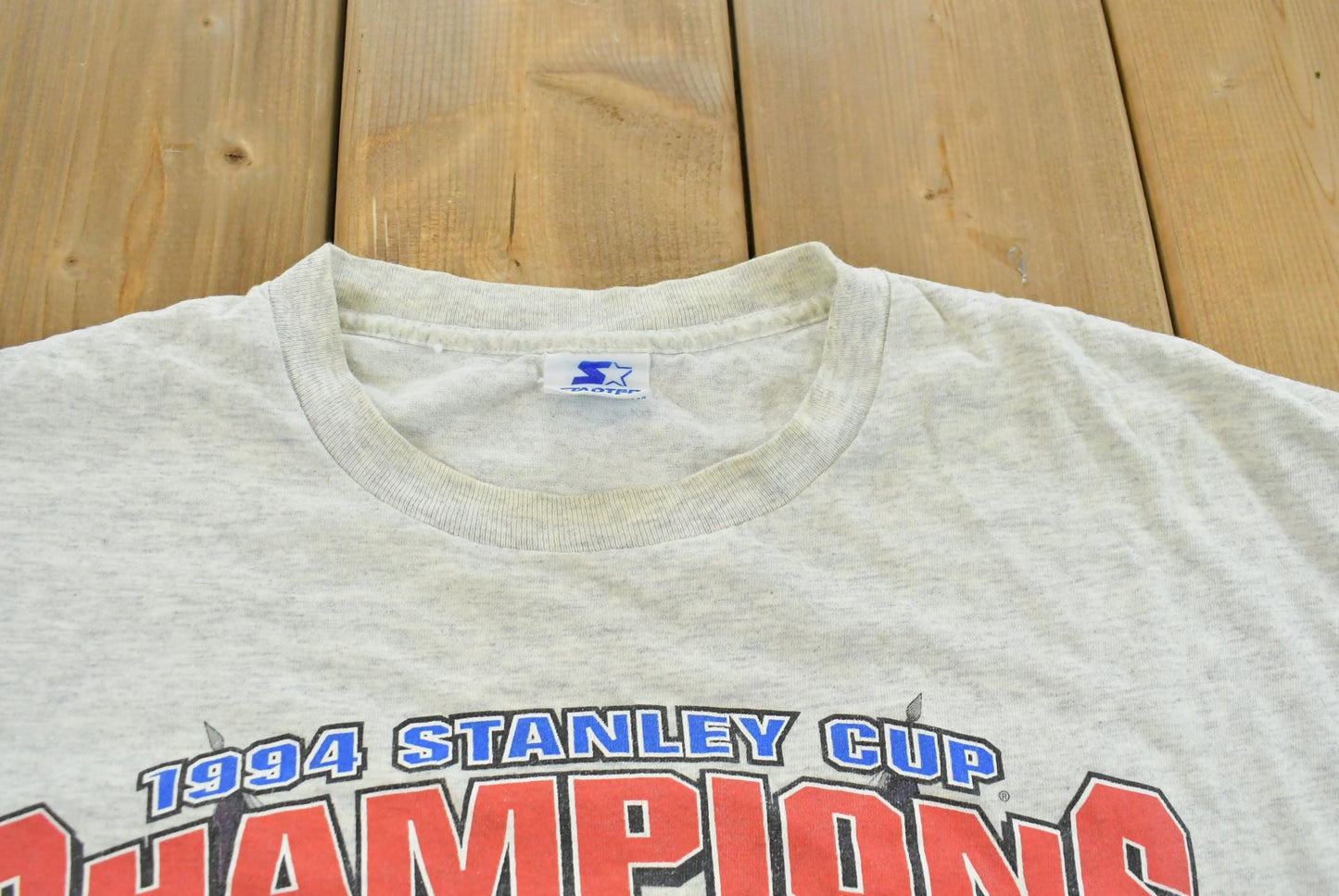 Vintage 1994 Starter New York Rangers NHL Starter Stanley Cup Champions T-Shirt Men's Large