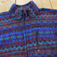 Vintage 1990s St. John's Bay Abstract Pattern Full Zip Fleece Sweater Jacket Men's Large