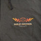 Vintage 1990s Distressed Harley Davidson Graphic Full Zip Hoodie Men's 3XL