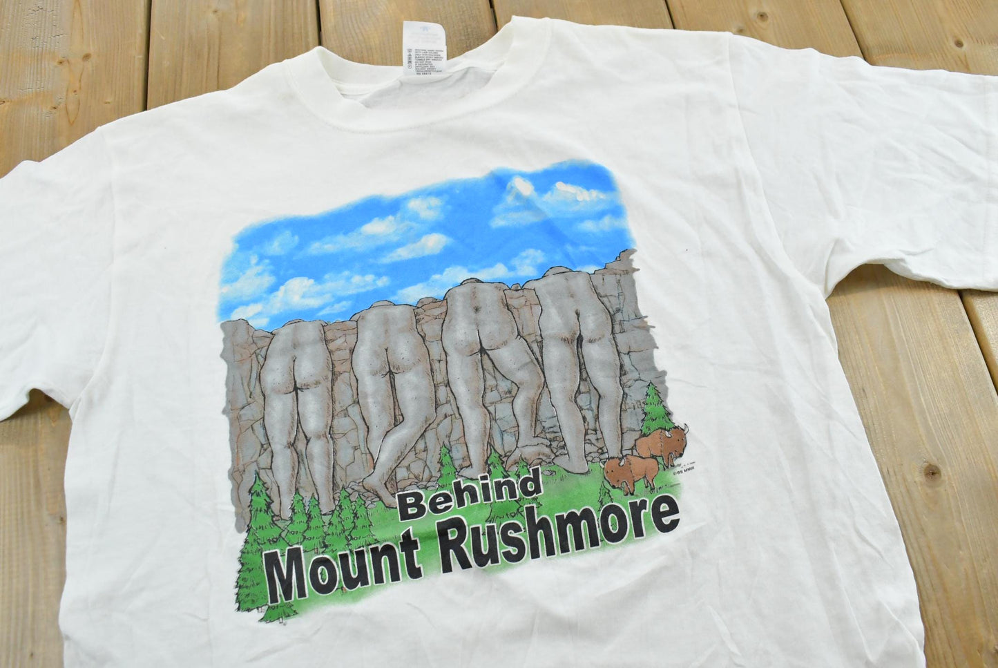 Vintage 2000s Behind Mount Rushmore Parody Souvenir T-Shirt Men's M