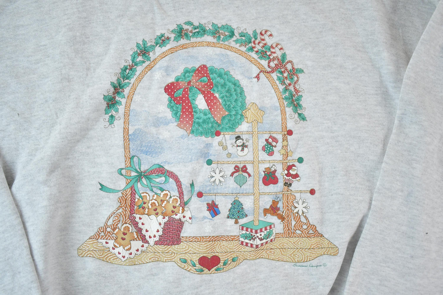 Vintage 1990s Cartoon Christmas Morning Crewneck Sweatshirt Mens XXL