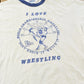 Vintage 1980s WCW WWE Georgia Championship Wrestling Ringer T-Shirt Men's M