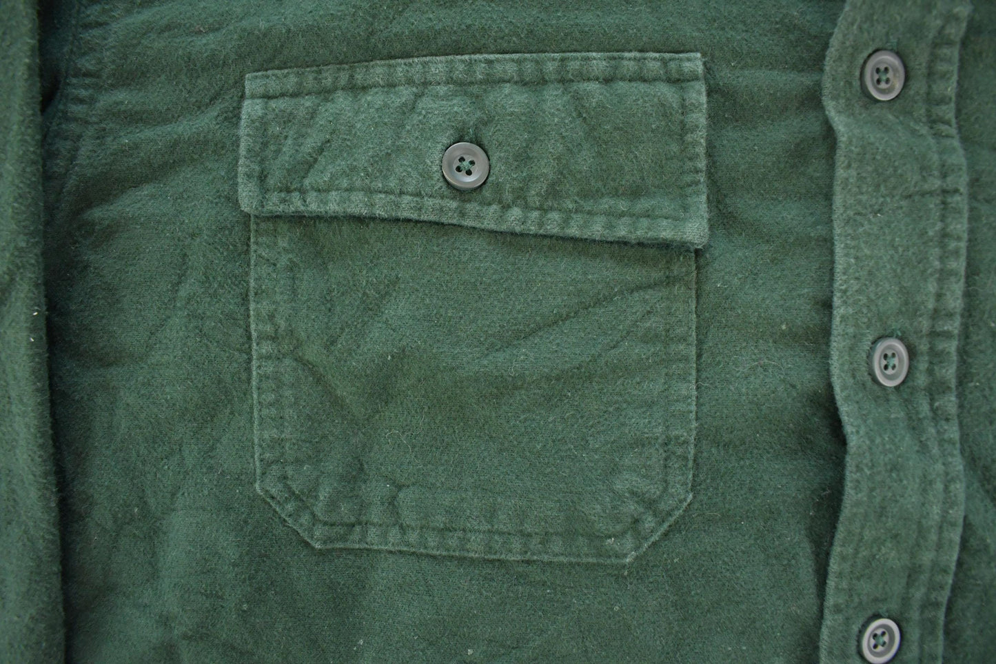 Vintage Y2K L.L. Bean Dark Green Cloth Button Up Shirt Men's L