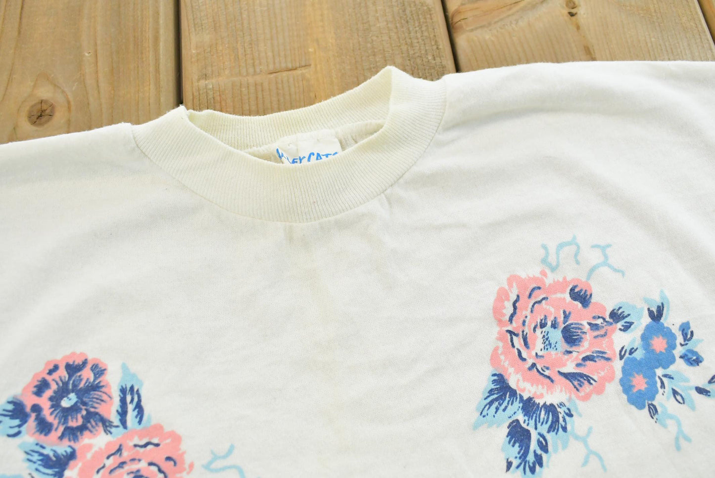 Vintage 1990s Alley Cats Floral Painted Graphic T-Shirt Mens M