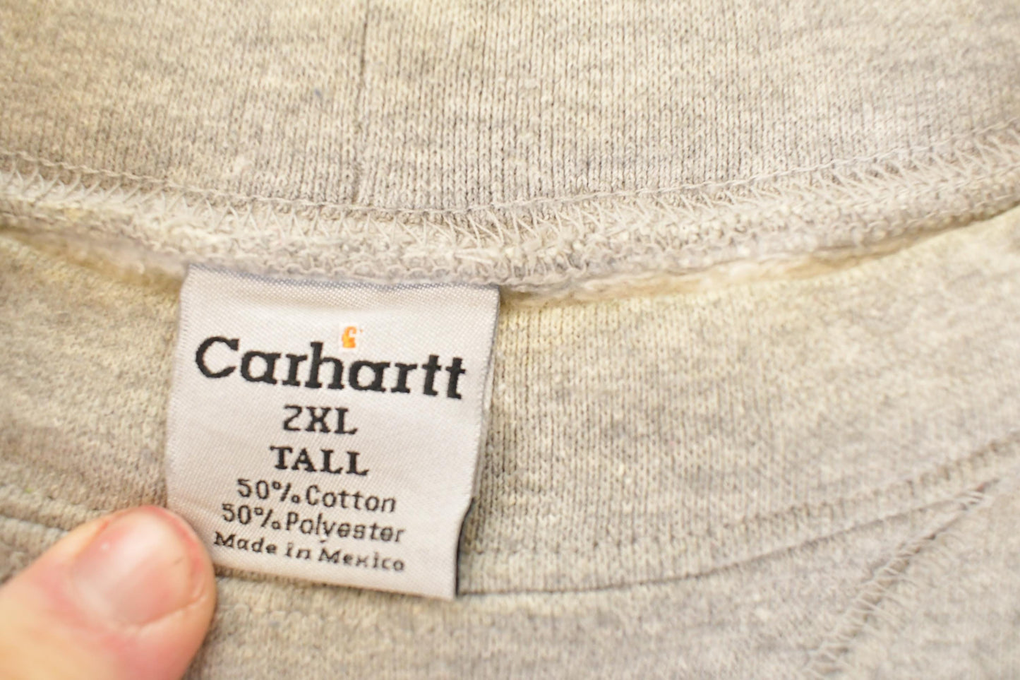 Vintage Y2K Carhartt Embroidered Logo Crewneck Sweatshirt Men's XXL Tall