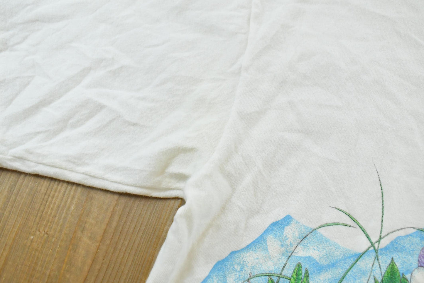 Vintage 1991 Habitat Durango Butterfly Garden Wraparound Graphic T-Shirt Men's M