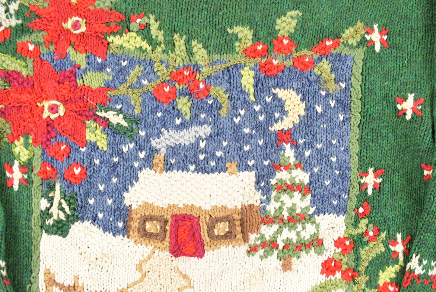 Vintage 1990s Tiara International Christmas Theme Knit Sweater Women's M