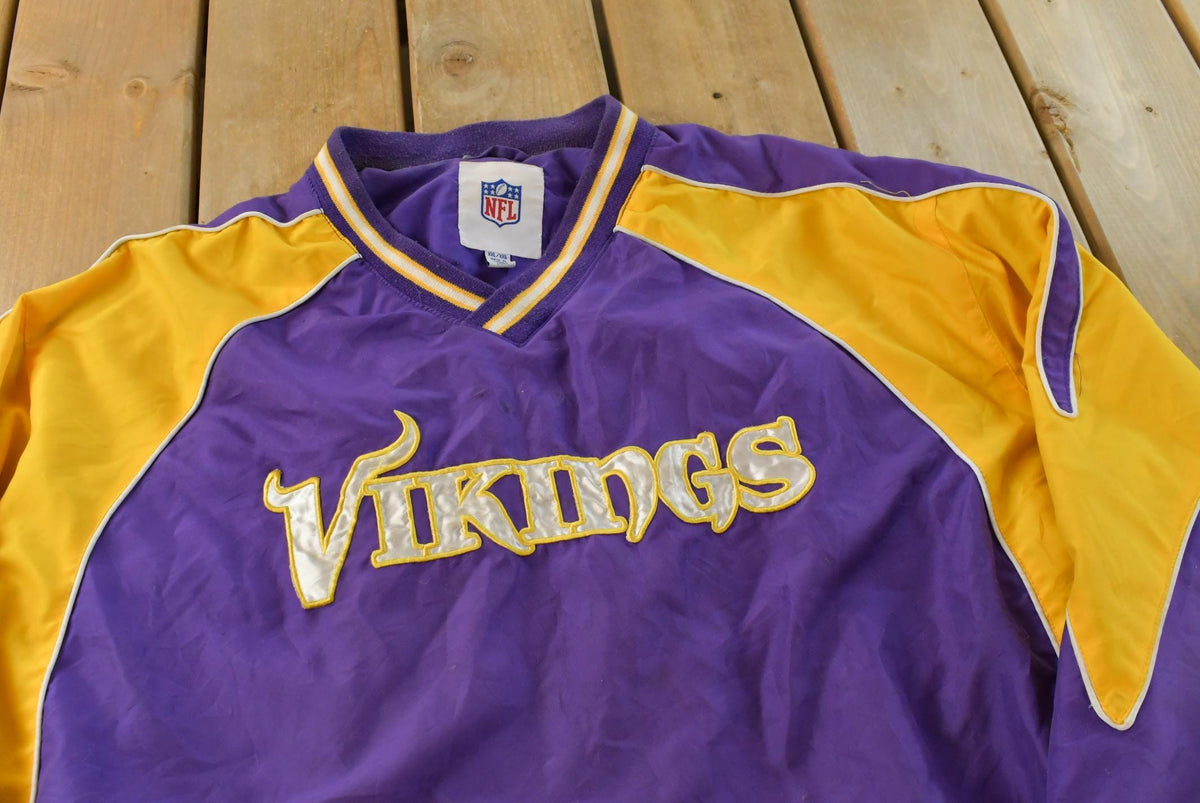 Vintage Y2K Minnesota Vikings Pullover NFL Football Windbreaker Jacket Men's XXL