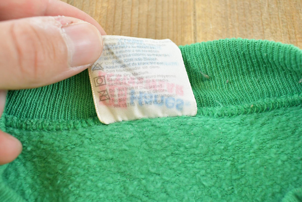 Vintage 1990s Philadelphia Eagles Kelly Green Hanes Crewneck Sweatshirt Men's L