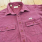 Vintage 1990s L.L. Bean Maroon Chamois Cloth Embroidered Fly Fishing Button Up Shirt Men's L